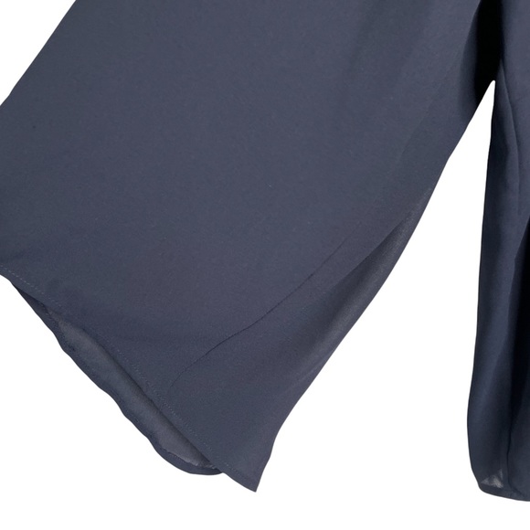 LOFT Navy Blue Long Sleeve Blouse Small - Picture 3 of 7